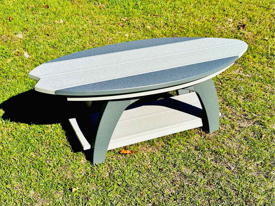 Surfboard Coffee Table- Dark Gray & Light Gray