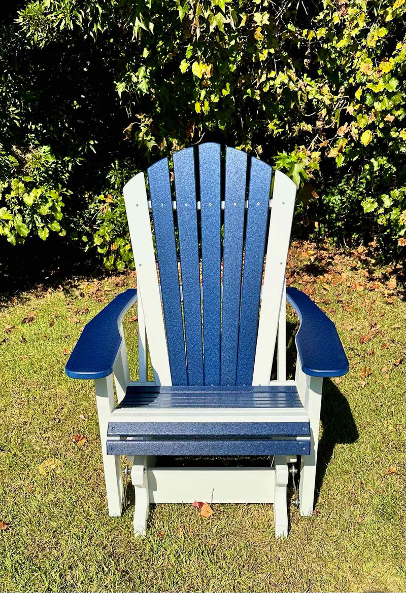 2' Adirondack Glider- Patriot Blue & White