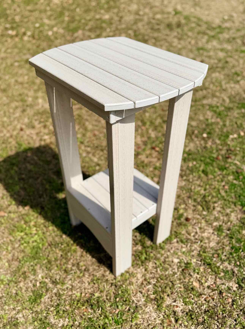 36" High Oval End Table- Seashell