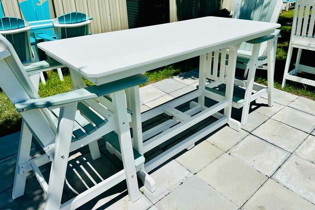 33" x 72" Bar Height Dining Table- White