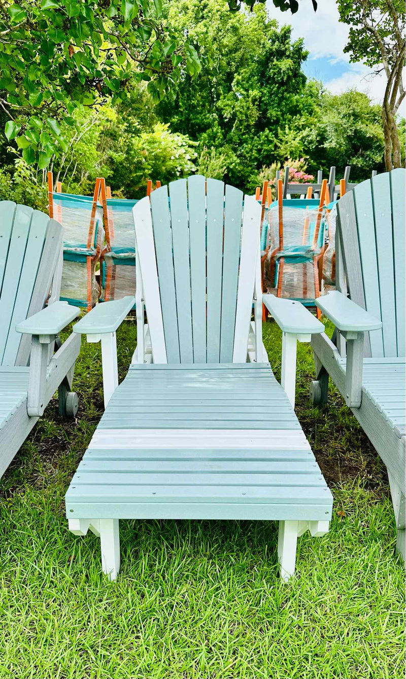 Chaise Lounger- Mint & White