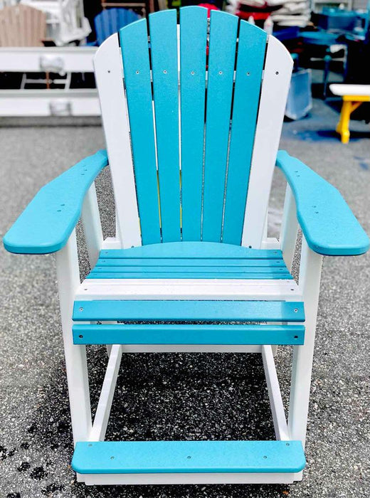 Counter Height Adirondack Chair- Aruba Blue & White