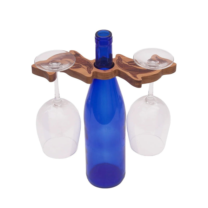 Dolphin Wine Bottle & Glass Holder