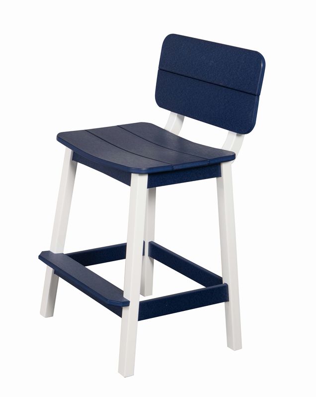 Surf Table Bar Height Chair- White & Patriot Blue