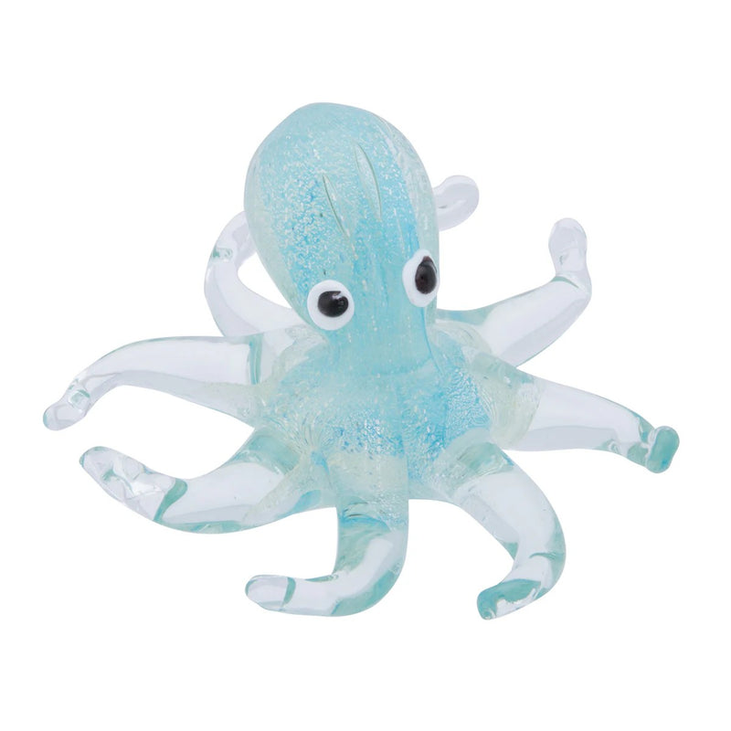 Glowing Octopus Glass Figurine