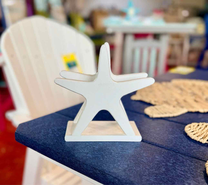 Starfish Napkin Holder- White