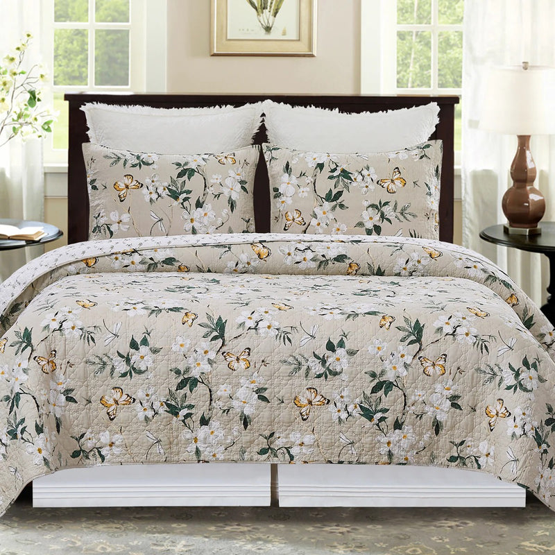 Dogwood Meadows Quilt Set- Full/Queen