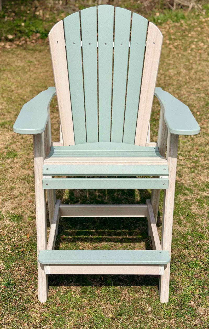 Bar Height Adirondack Chair- Mint & Seashell