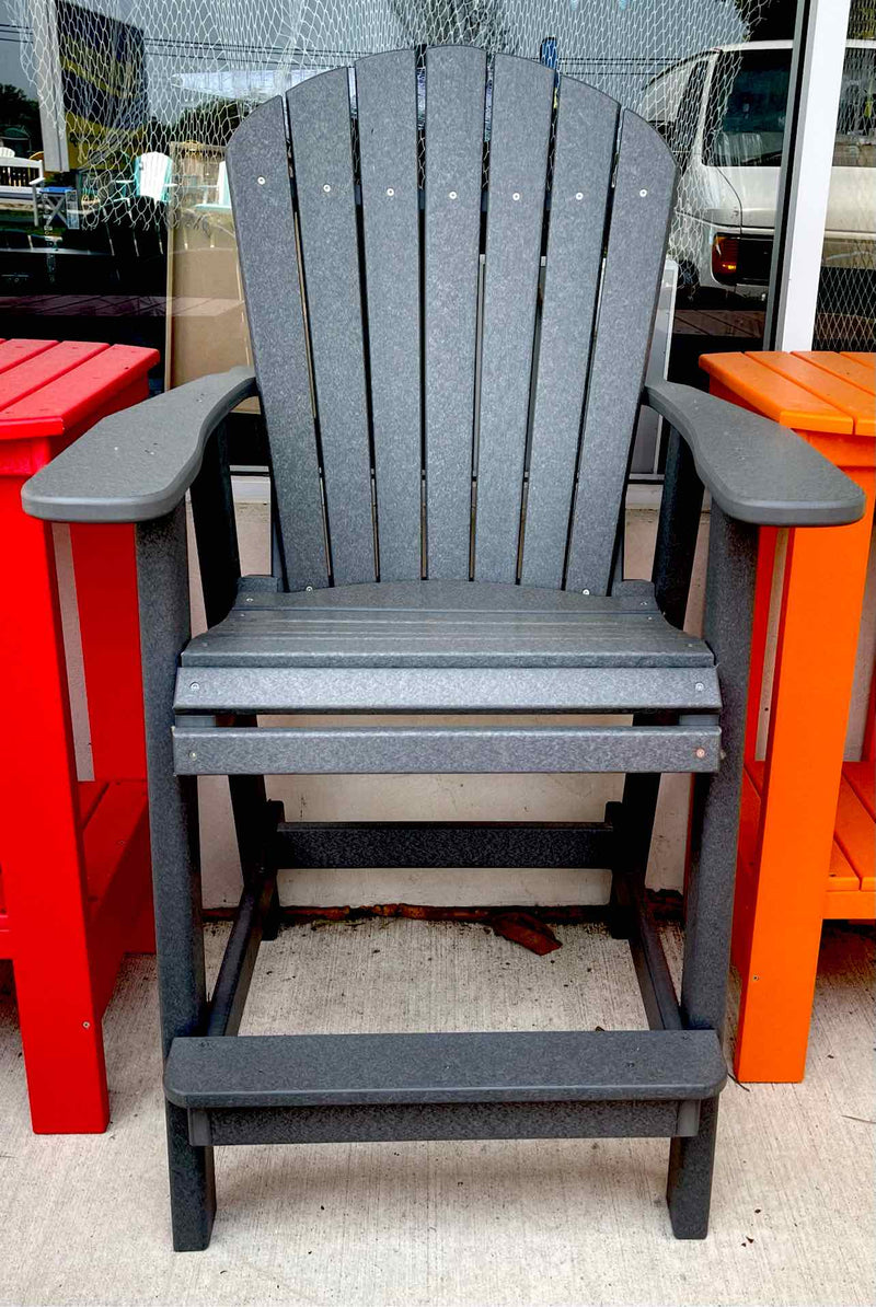 Bar Height Adirondack Chair- Dark Gray