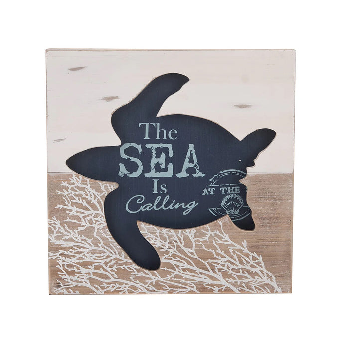 Sea is Calling Turtle Wall Plaque