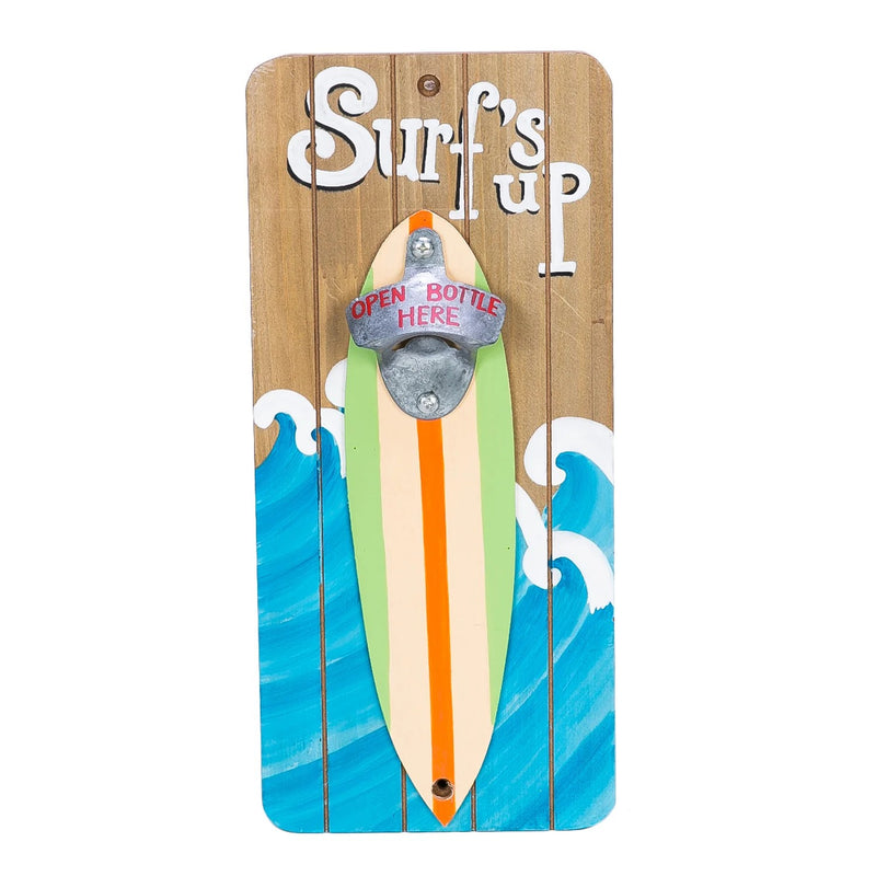 Surfs Up Bottle Opener Wall Plaque