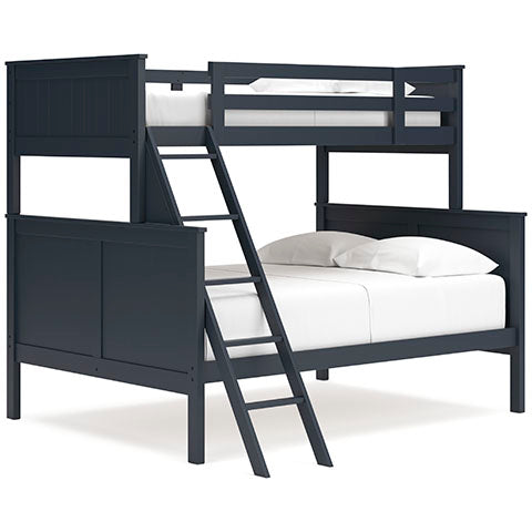 Nextonfort Twin/Full Bunk Bed- Blue