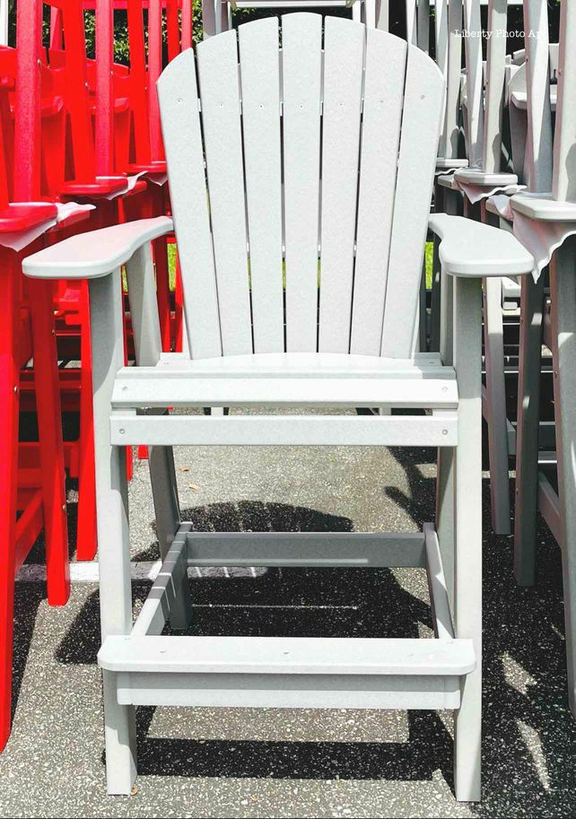 Bar Height Adirondack Chair- White