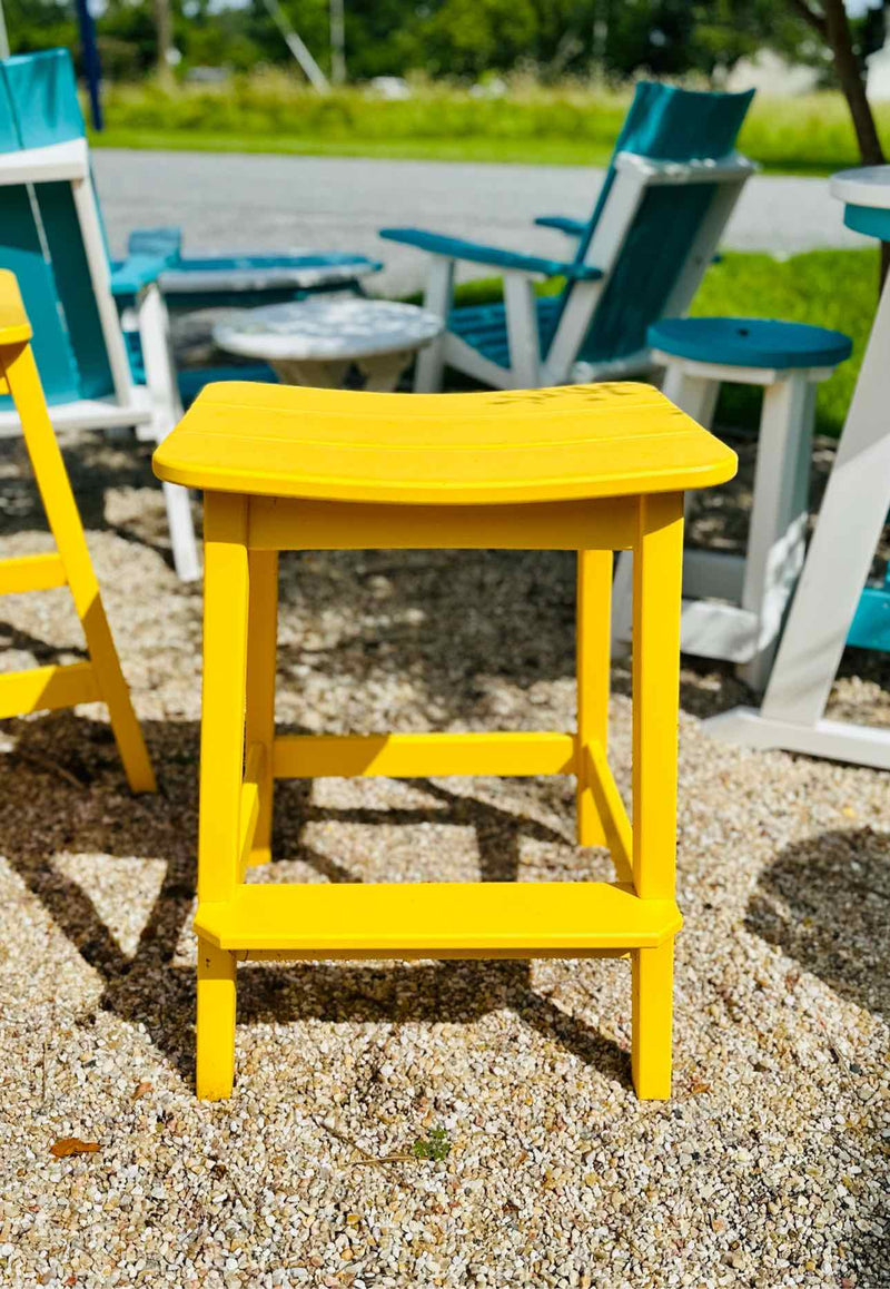 Surf Table Bar Height Saddle Stool- Yellow