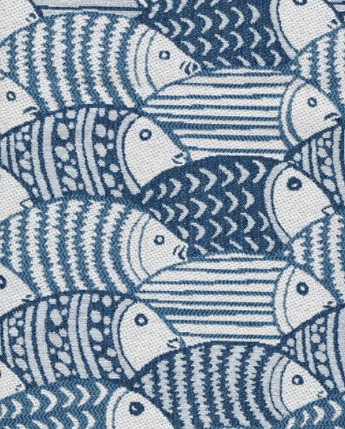 Armless Barrel Chair- Fish Blue *Bleachable*