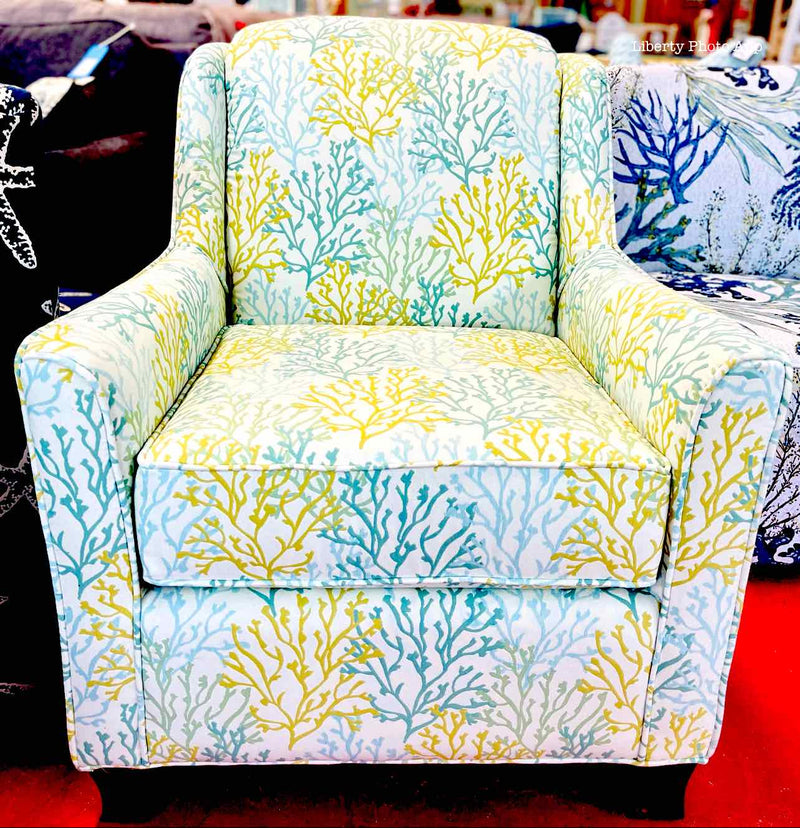 The Spencer Club Chair w/ Walnut Legs- Sarah Teal