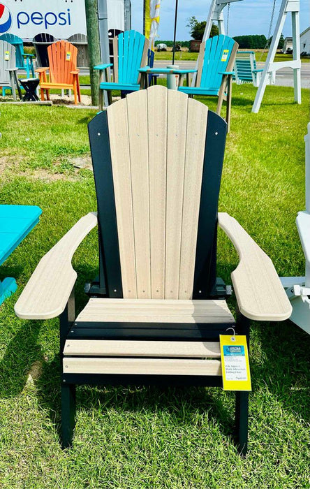 Adirondack Folding Chair- Pale Aspen & Black