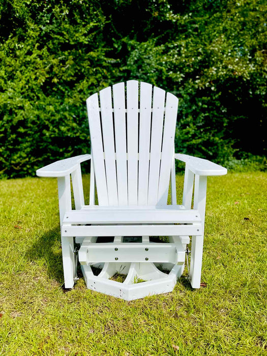 2' Adirondack Swivel Glider- White