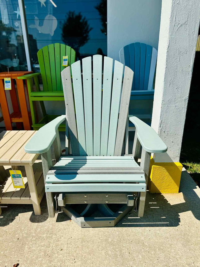 2' Adirondack Swivel Glider- Mint & Driftwood