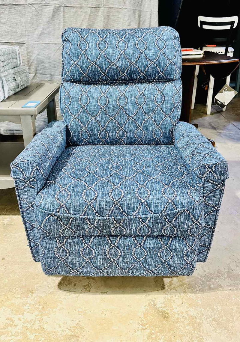 Rocker Recliner w/ Handle- Kip Ocean *Performance Fabric*