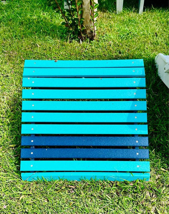 Adirondack Foot Rest- Aruba Blue & Patriot Blue