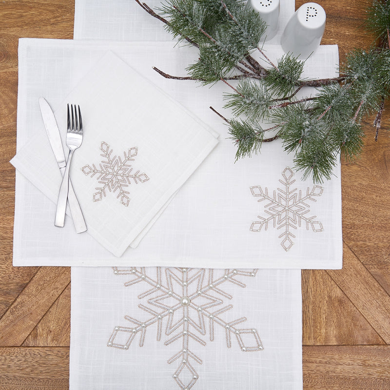 Champagne Snowflake Placemat