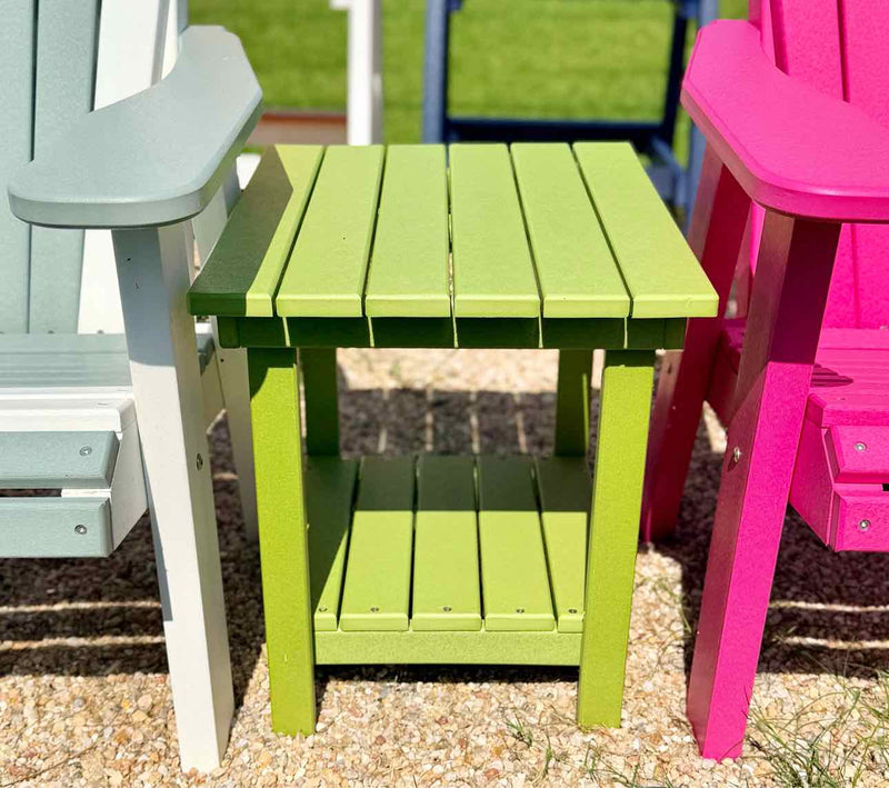 17" Sq. End Table- Lime Green