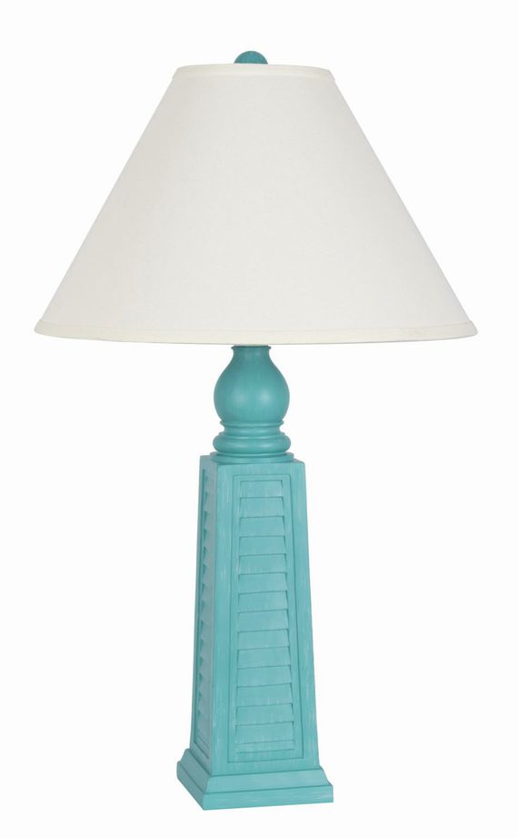Shutter Table Lamp- Turquoise
