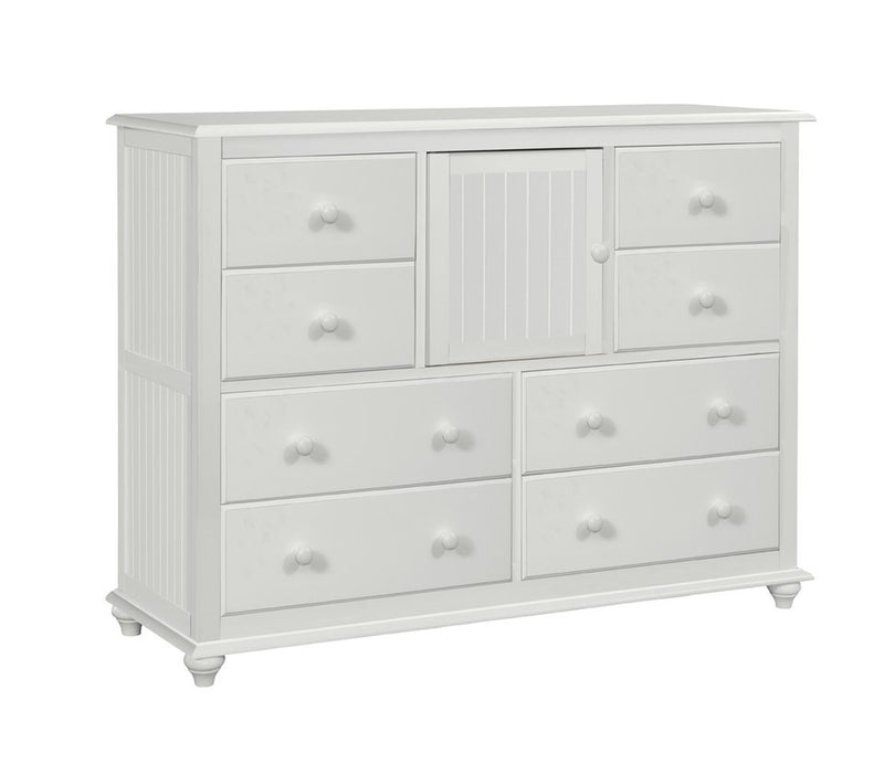 Cottage Collection 8-Drawer/1-Door Cottage Dresser- Beach White
