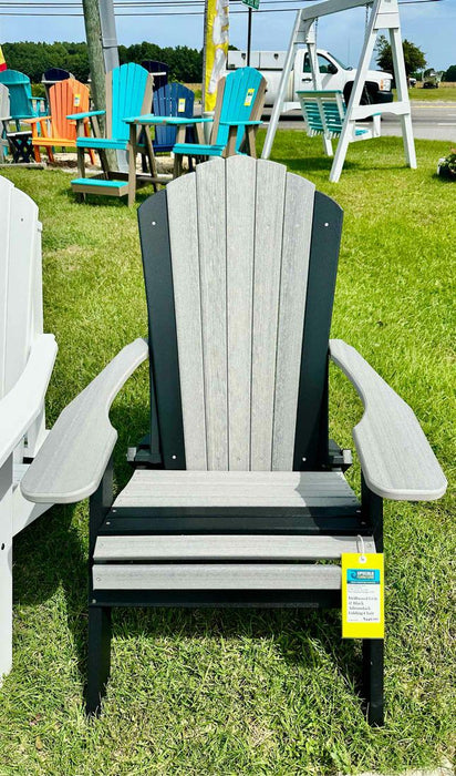 Adirondack Folding Chair- Driftwood & Black