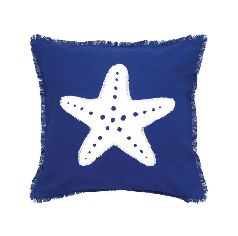 Navy Starfish Pillow