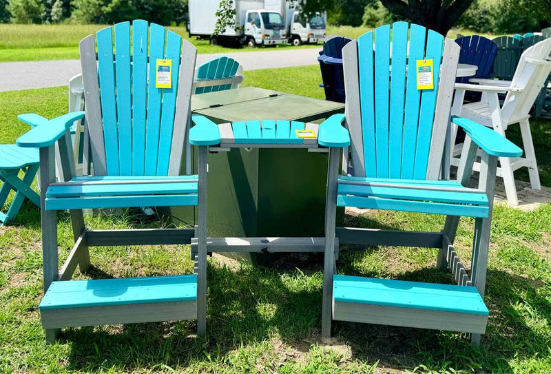 Big Kahuna Attachment Table- Aruba Blue & Driftwood