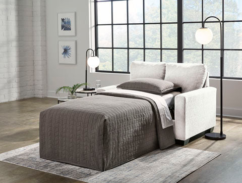 Rannis Twin Sofa Sleeper- Snow