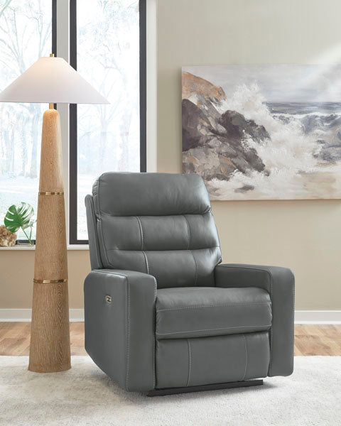 Pennacle Pier Power Recliner w/ Adjustable Headrest- Tideon