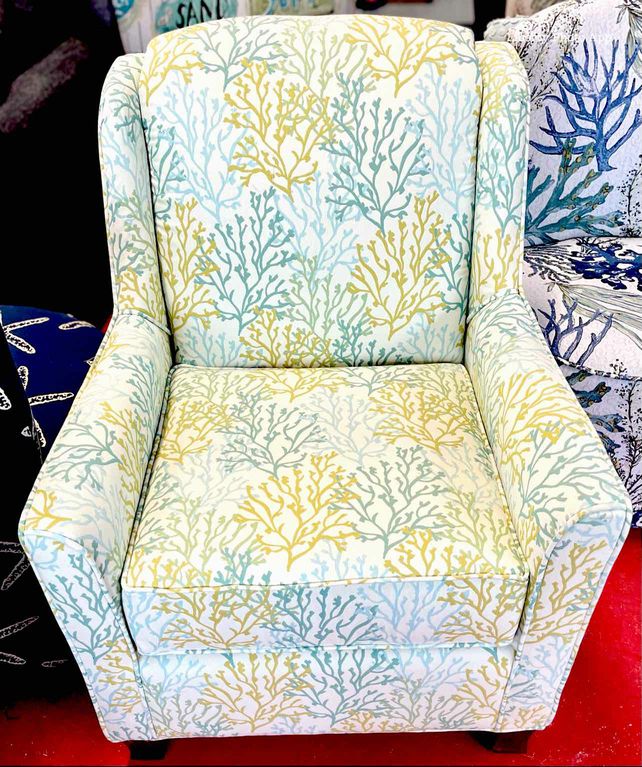 The Spencer Club Chair w/ Walnut Legs- Sarah Teal