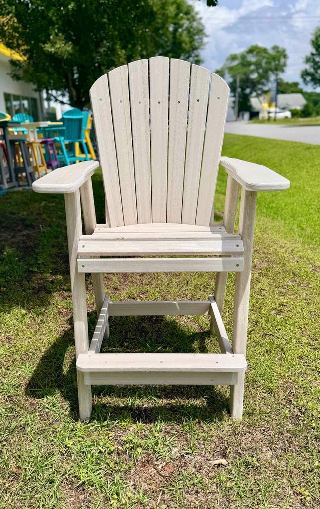 Bar Height Adirondack Chair- Seashell