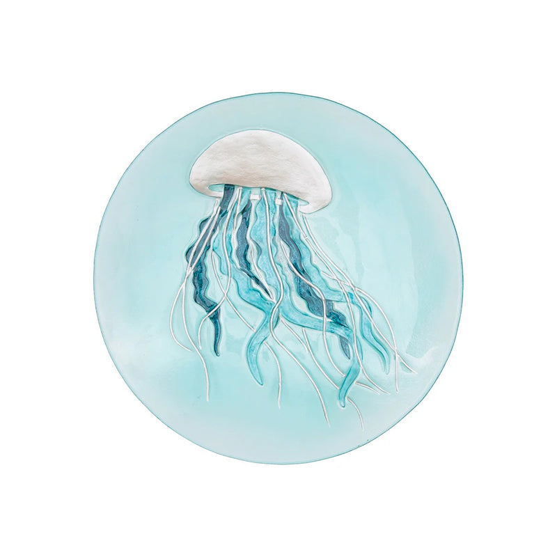 Jellyfish Slumped Glass Plate
