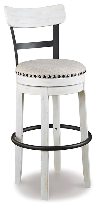 Valebeck Upholstered Swivel Stool- Bar Height