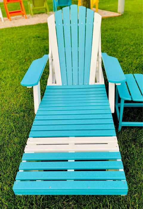 Chaise Lounge- Aruba Blue & White
