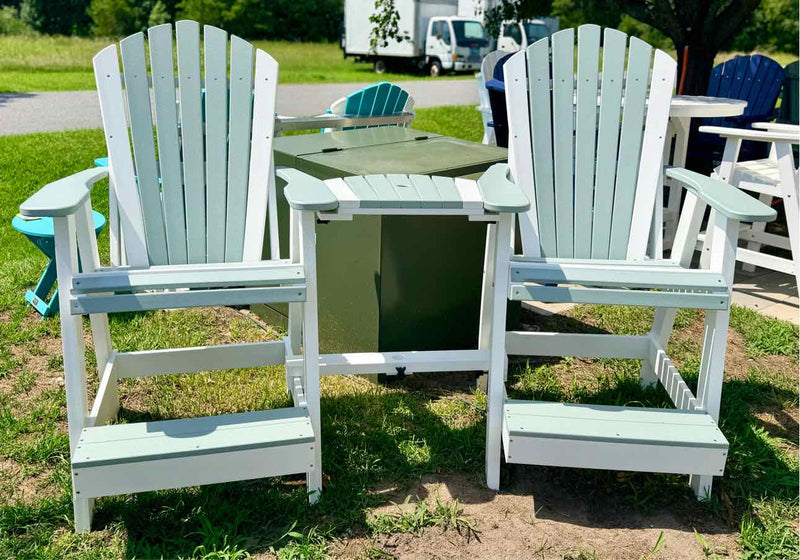 Big Kahuna Balcony Chair- Mint & White