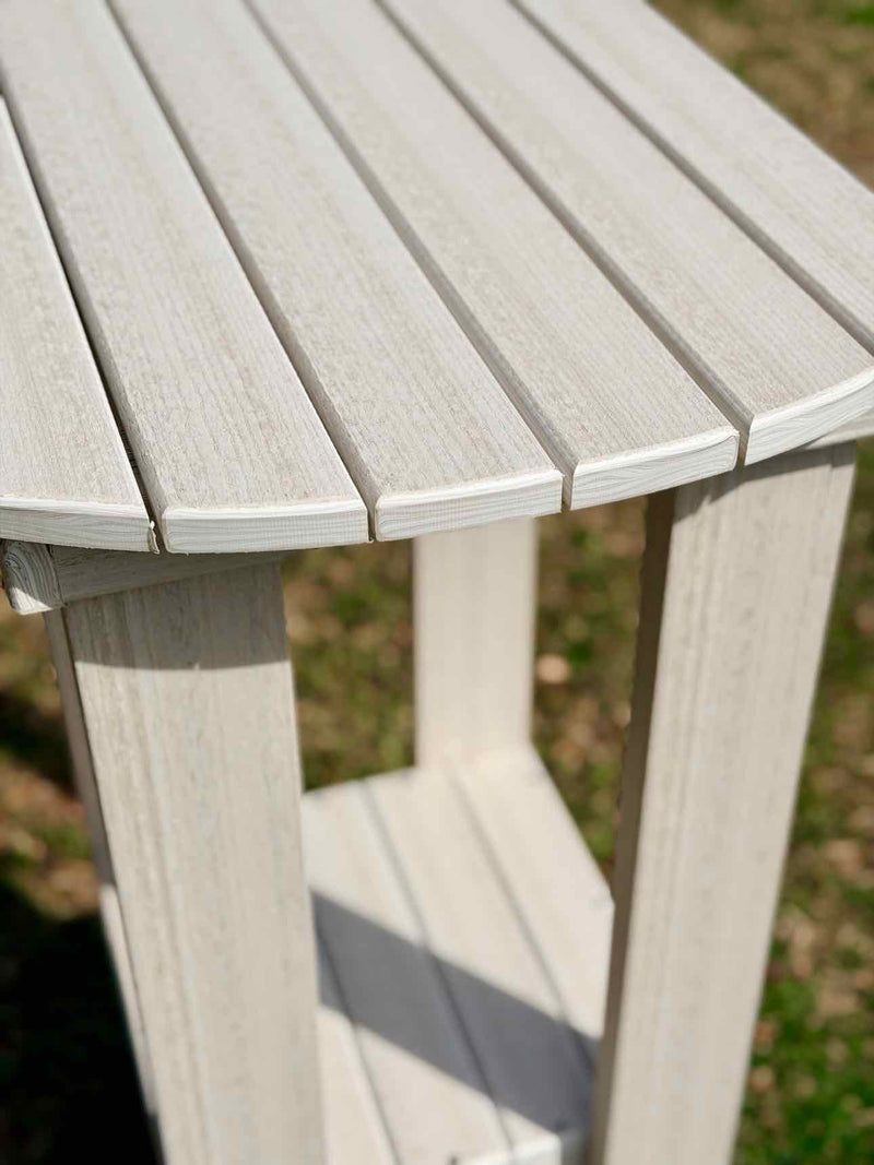 36" High Oval End Table- Seashell