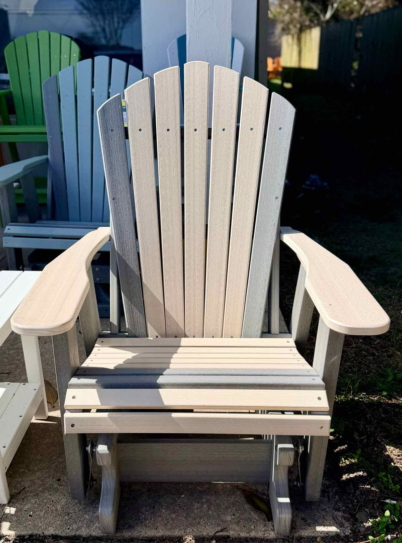 2' Adirondack Glider- Pale Aspen & Driftwood