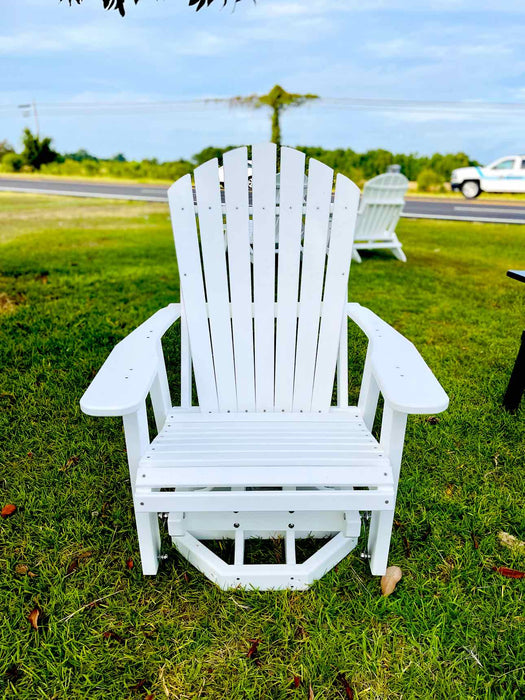 2' Adirondack Swivel Glider- White