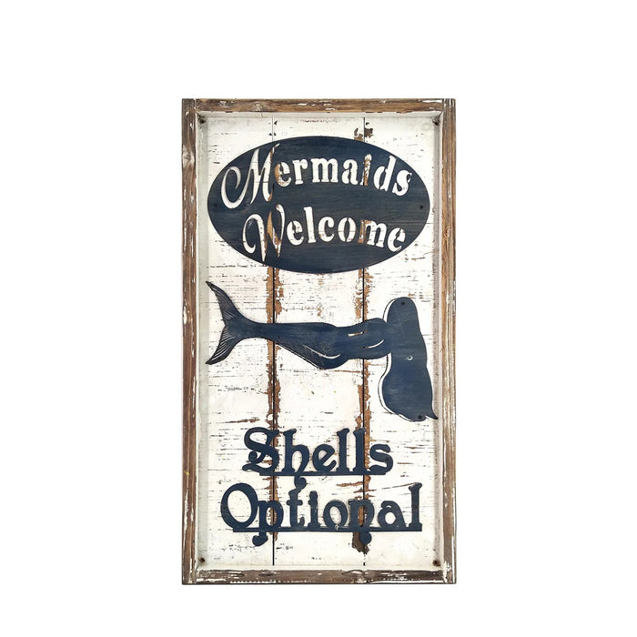 Mermaids Welcome Wall Plaque