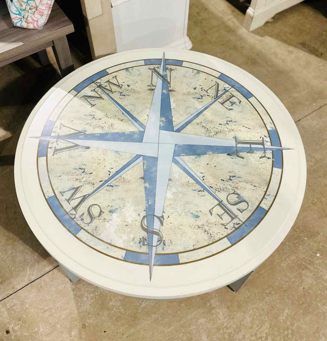 Vista Round Coffee Table- Nautical Compass