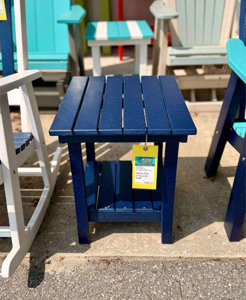17" Sq. End Table- Patriot Blue