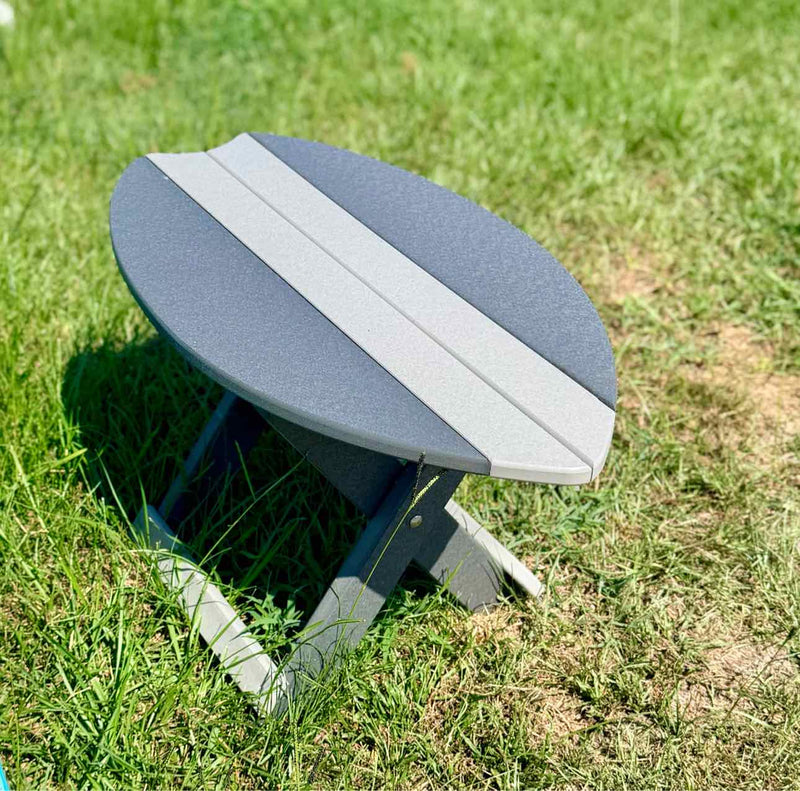 Folding Surfboard End Table- Light Gray & Dark Gray