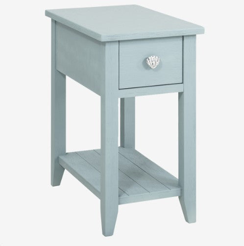 Coastal Views End Table- Glacier Blue