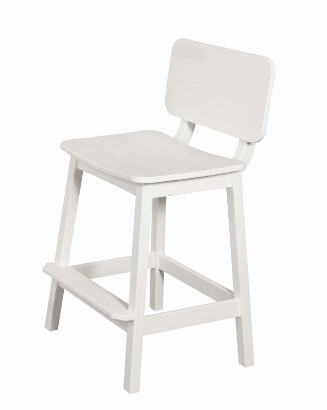 Surf Table Bar Height Chair- White