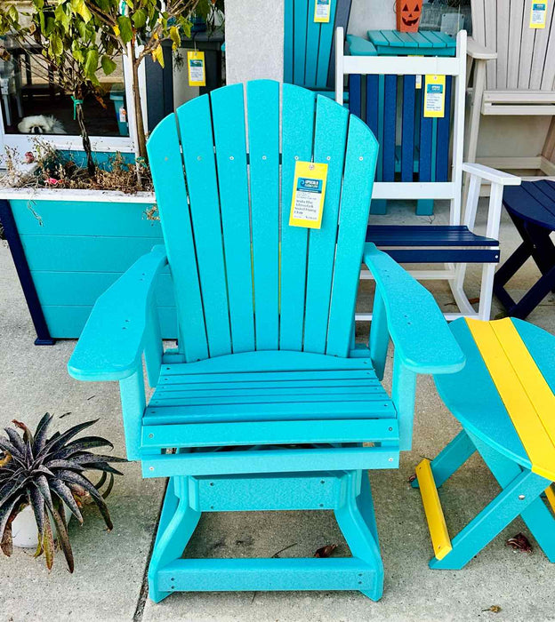 Adirondack Swivel Dining Chair- Aruba Blue